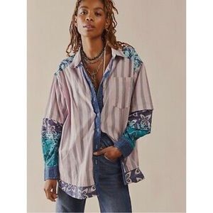 Free People Wild Dunes Stripe Shirt